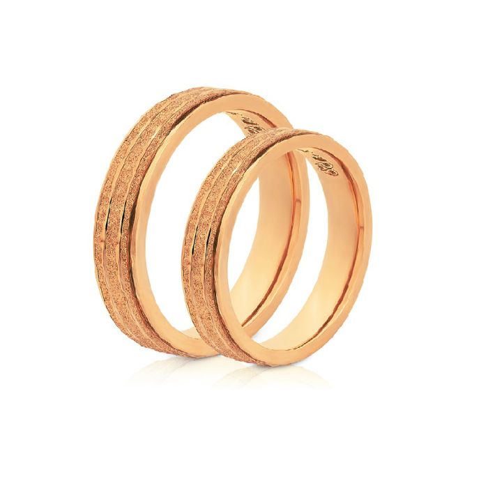 Pair of gold wedding rings 3,50mm 20-26
